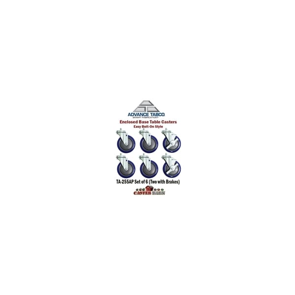 Advance Tabco TA-255AP Casters, 5" Swivel, Urethane Wheels, PK6